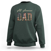 Retro All American Dad Sweatshirt 4th of July Father's Day