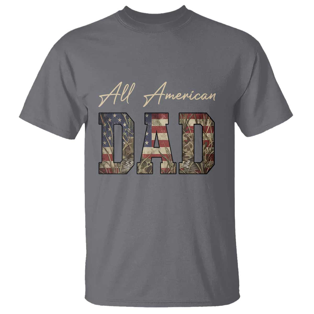 Retro All American Dad T Shirt 4th of July Father's Day