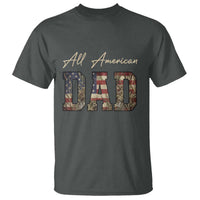 Retro All American Dad T Shirt 4th of July Father's Day