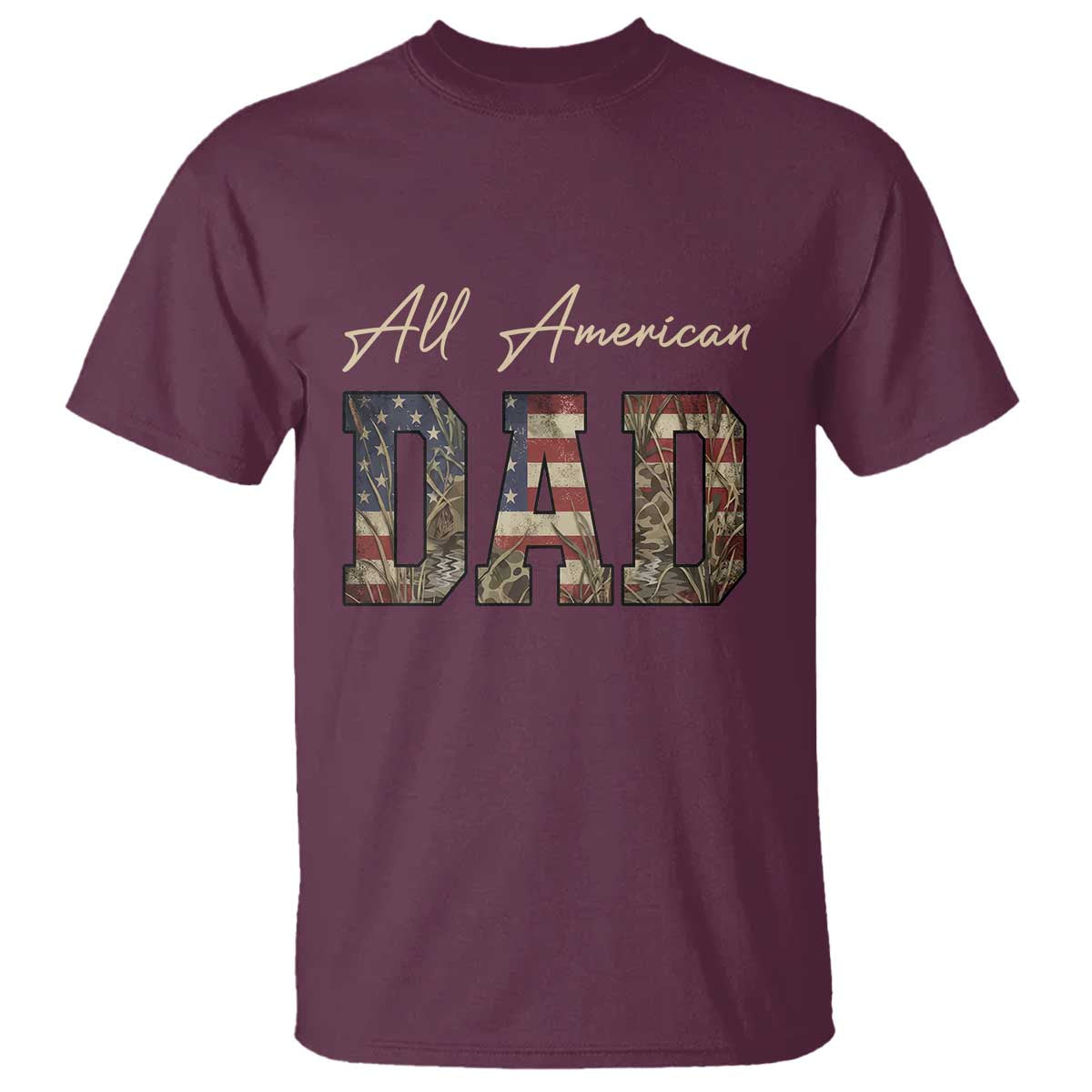 Retro All American Dad T Shirt 4th of July Father's Day