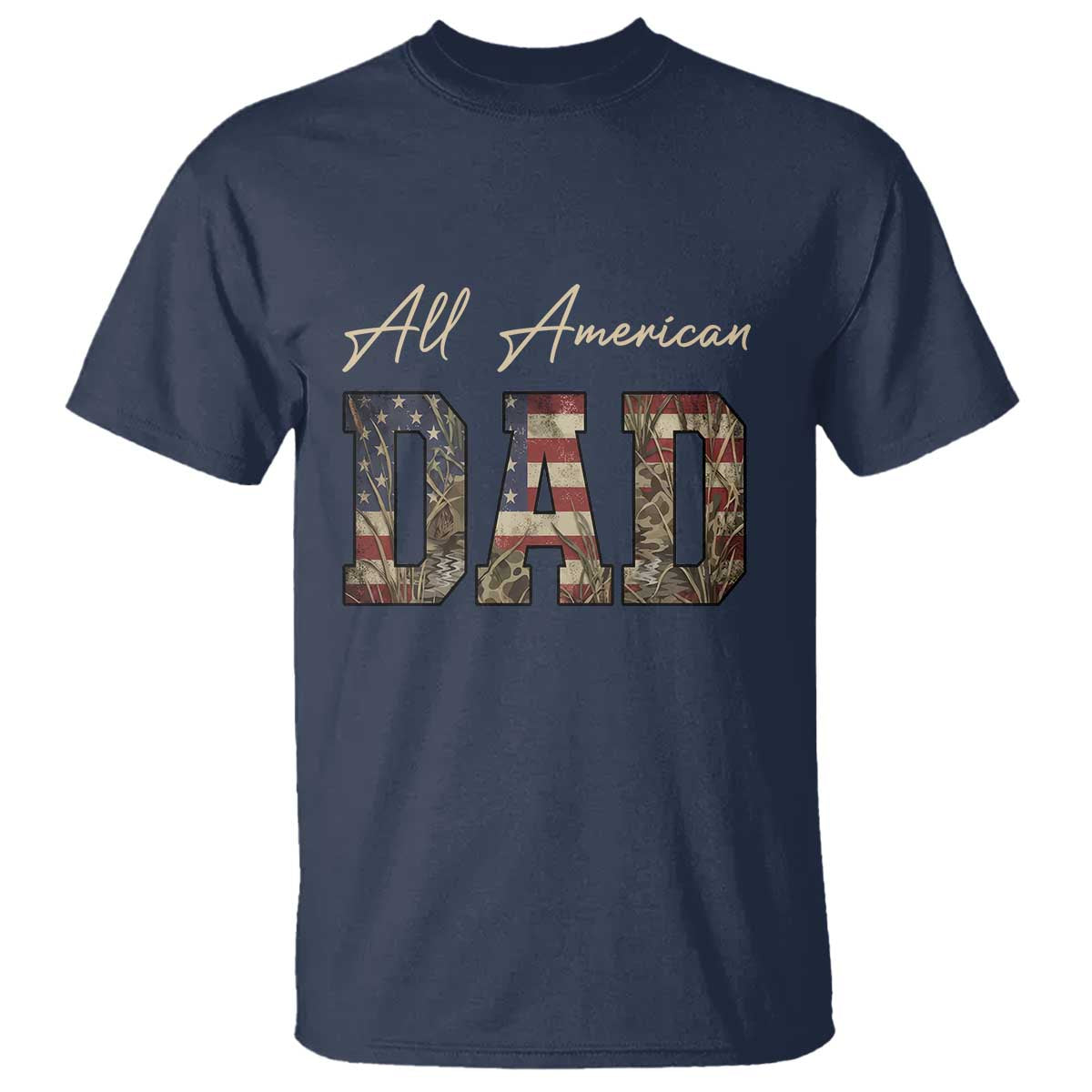Retro All American Dad T Shirt 4th of July Father's Day