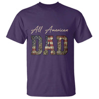 Retro All American Dad T Shirt 4th of July Father's Day