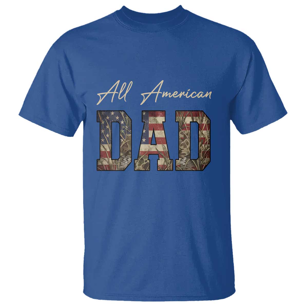 Retro All American Dad T Shirt 4th of July Father's Day