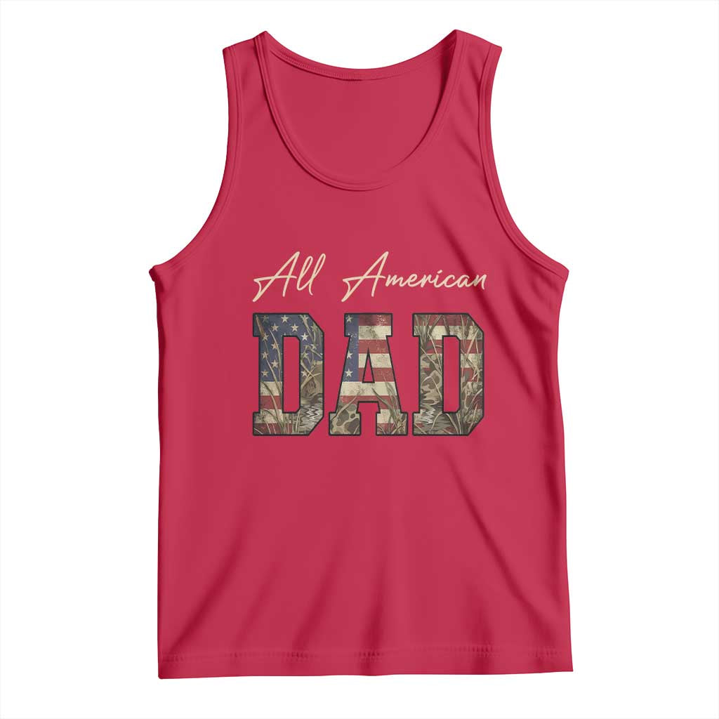 Retro All American Dad Tank Top 4th of July Father's Day