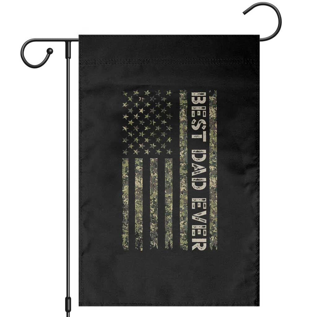 Best Dad Ever Garden Flag Patriotic USA Flag 4th of July Camo American Flag Camouflage