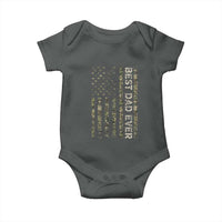 Best Dad Ever Baby Onesie Patriotic USA Flag 4th of July Camo American Flag Camouflage