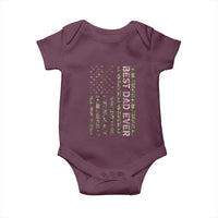 Best Dad Ever Baby Onesie Patriotic USA Flag 4th of July Camo American Flag Camouflage
