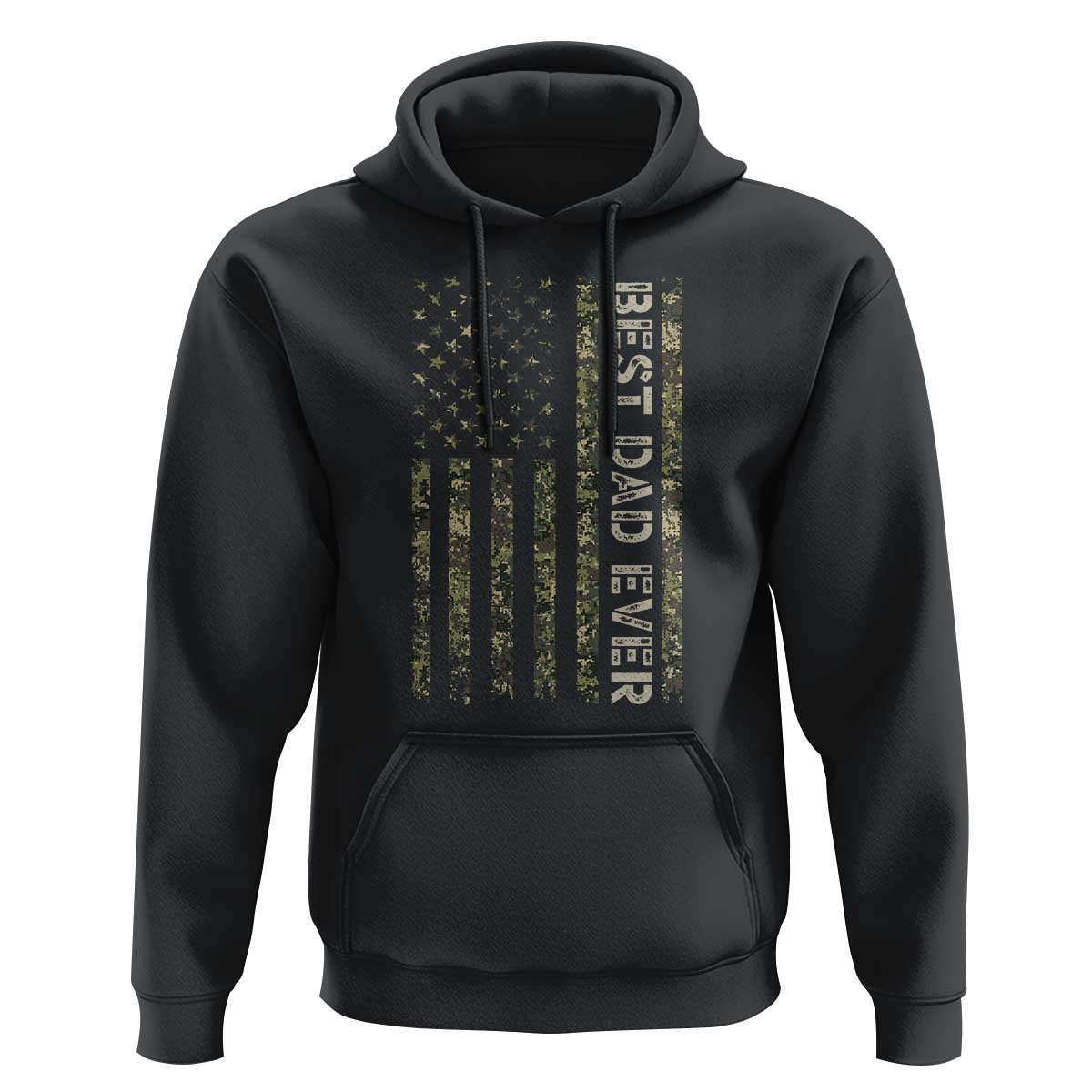 Best Dad Ever Hoodie Patriotic USA Flag 4th of July Camo American Flag Camouflage