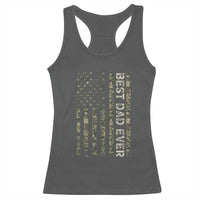 Best Dad Ever Racerback Tank Top Patriotic USA Flag 4th of July Camo American Flag Camouflage
