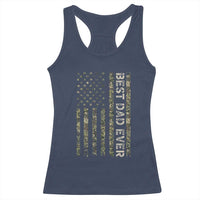 Best Dad Ever Racerback Tank Top Patriotic USA Flag 4th of July Camo American Flag Camouflage