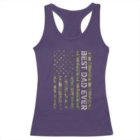 Best Dad Ever Racerback Tank Top Patriotic USA Flag 4th of July Camo American Flag Camouflage
