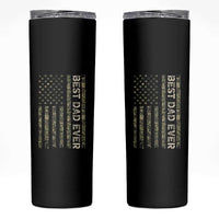 Best Dad Ever Skinny Tumbler Patriotic USA Flag 4th of July Camo American Flag Camouflage
