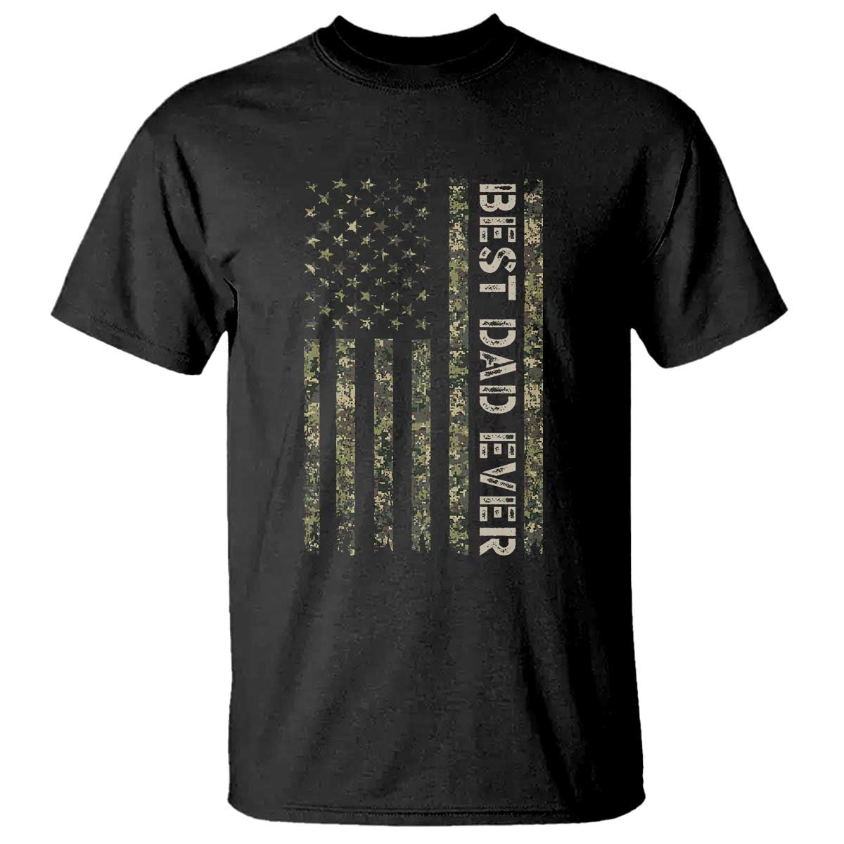 Best Dad Ever T Shirt Patriotic USA Flag 4th of July Camo American Flag Camouflage