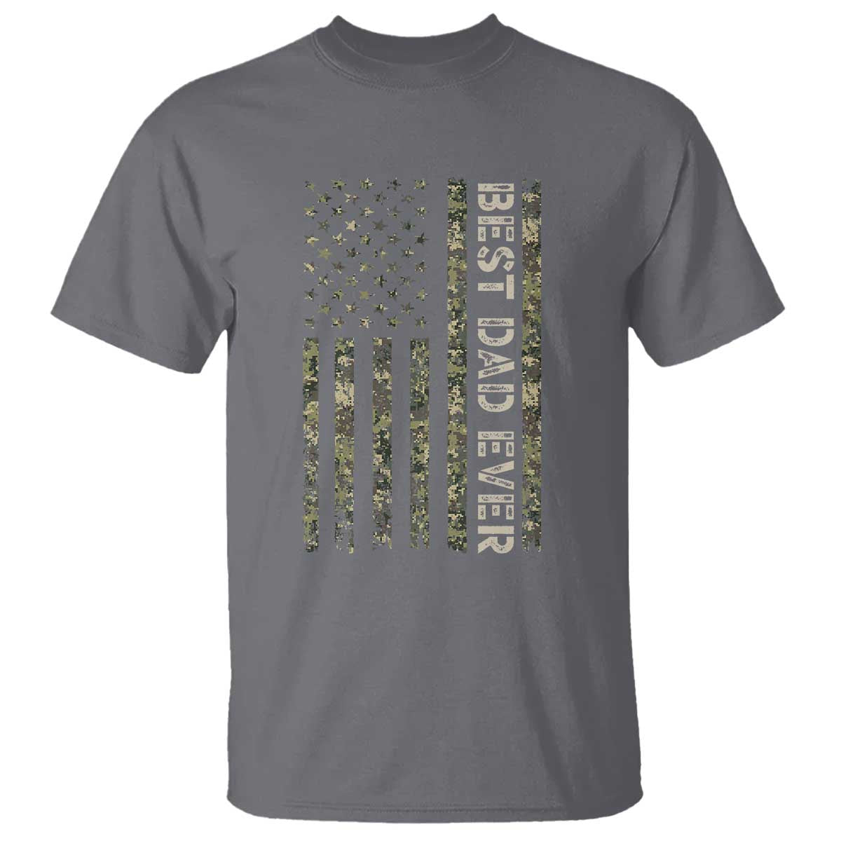 Best Dad Ever T Shirt Patriotic USA Flag 4th of July Camo American Flag Camouflage