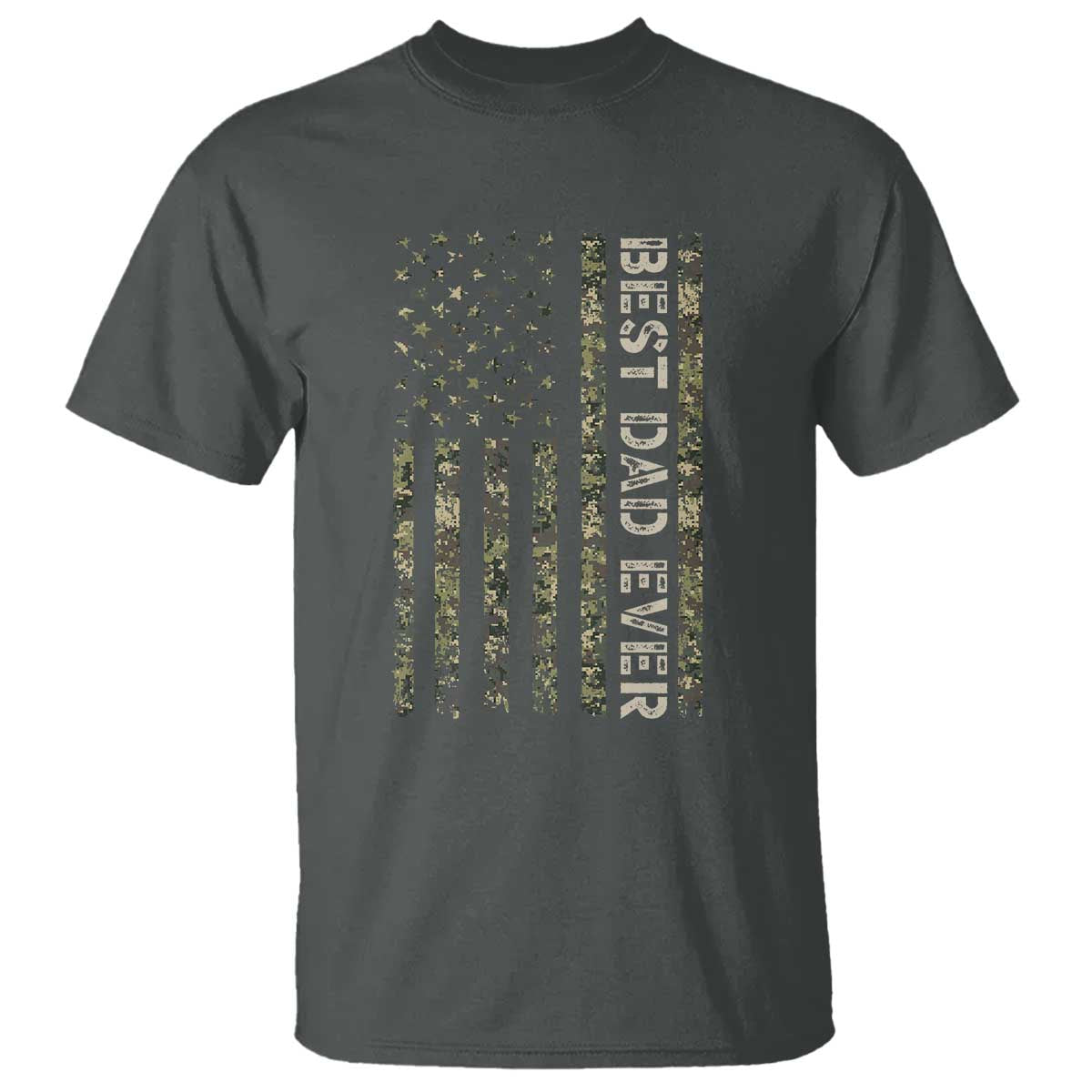 Best Dad Ever T Shirt Patriotic USA Flag 4th of July Camo American Flag Camouflage
