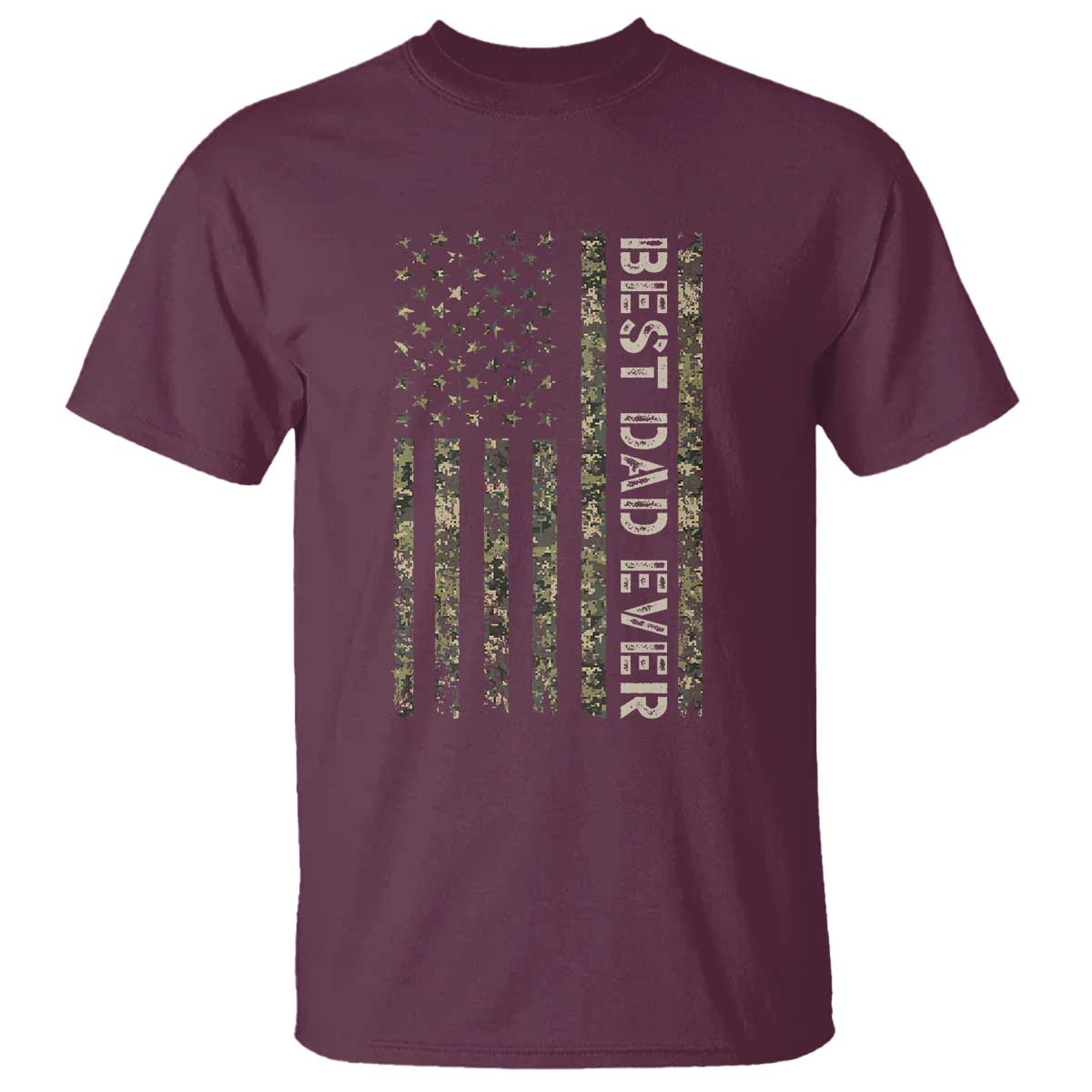 Best Dad Ever T Shirt Patriotic USA Flag 4th of July Camo American Flag Camouflage