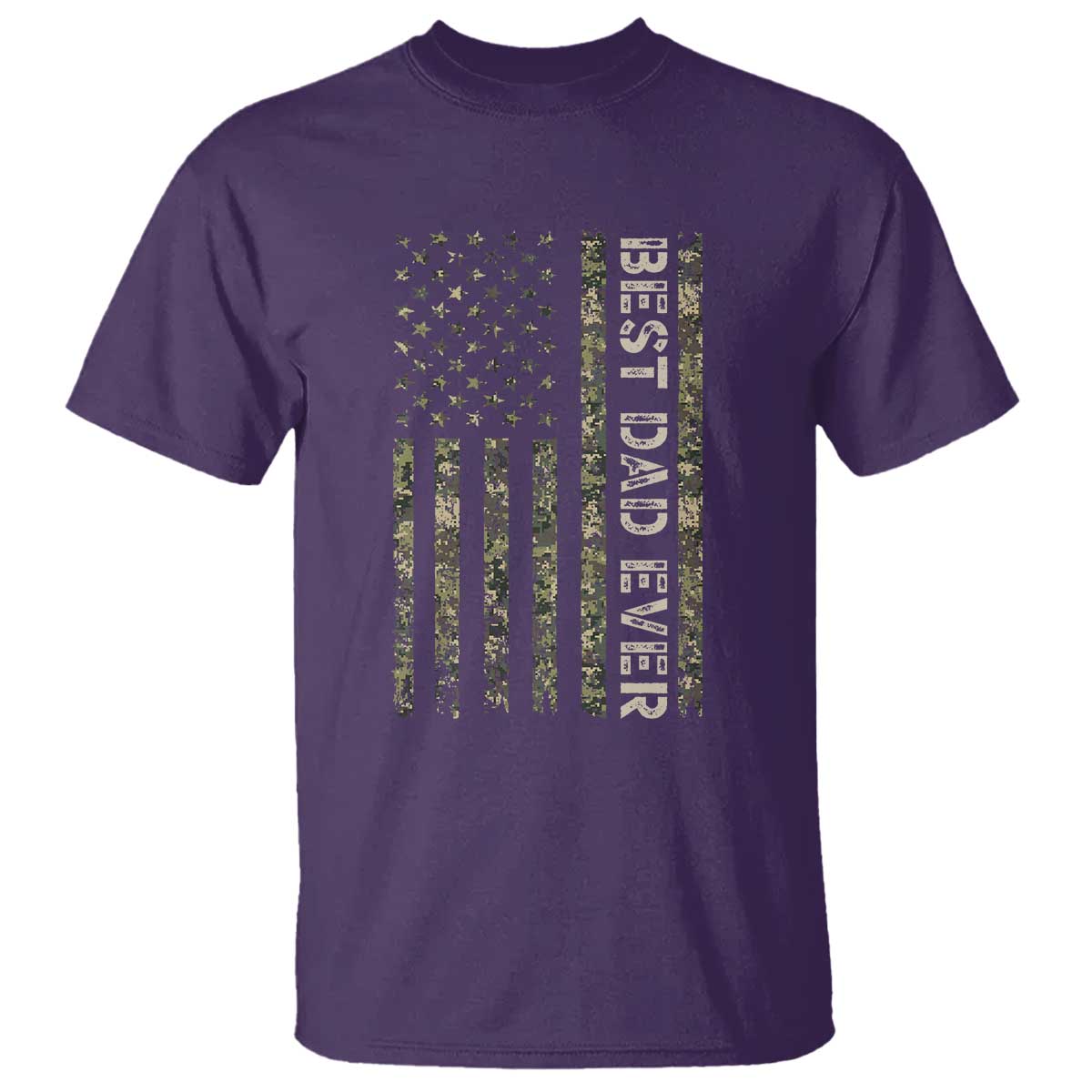 Best Dad Ever T Shirt Patriotic USA Flag 4th of July Camo American Flag Camouflage