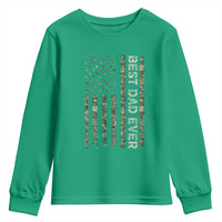 Best Dad Ever Youth Sweatshirt Patriotic USA Flag 4th of July Camo American Flag Camouflage
