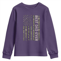 Best Dad Ever Youth Sweatshirt Patriotic USA Flag 4th of July Camo American Flag Camouflage