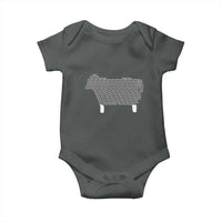 Found Minimalist Sheep Baby Onesie Christian Psalm 23 Lamb