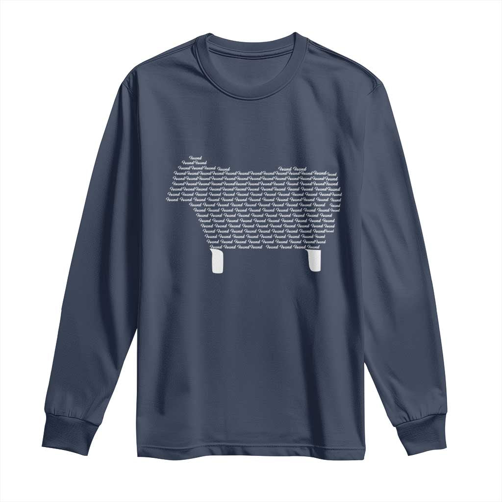 Found Minimalist Sheep Long Sleeve Shirt Christian Psalm 23 Lamb