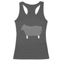 Found Minimalist Sheep Racerback Tank Top Christian Psalm 23 Lamb