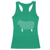 Found Minimalist Sheep Racerback Tank Top Christian Psalm 23 Lamb