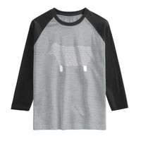 Found Minimalist Sheep Raglan Shirt Christian Psalm 23 Lamb