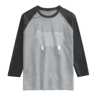 Found Minimalist Sheep Raglan Shirt Christian Psalm 23 Lamb