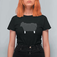 Found Minimalist Sheep T Shirt For Women Christian Psalm 23 Lamb
