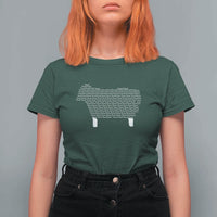 Found Minimalist Sheep T Shirt For Women Christian Psalm 23 Lamb