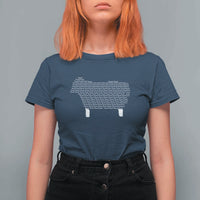 Found Minimalist Sheep T Shirt For Women Christian Psalm 23 Lamb