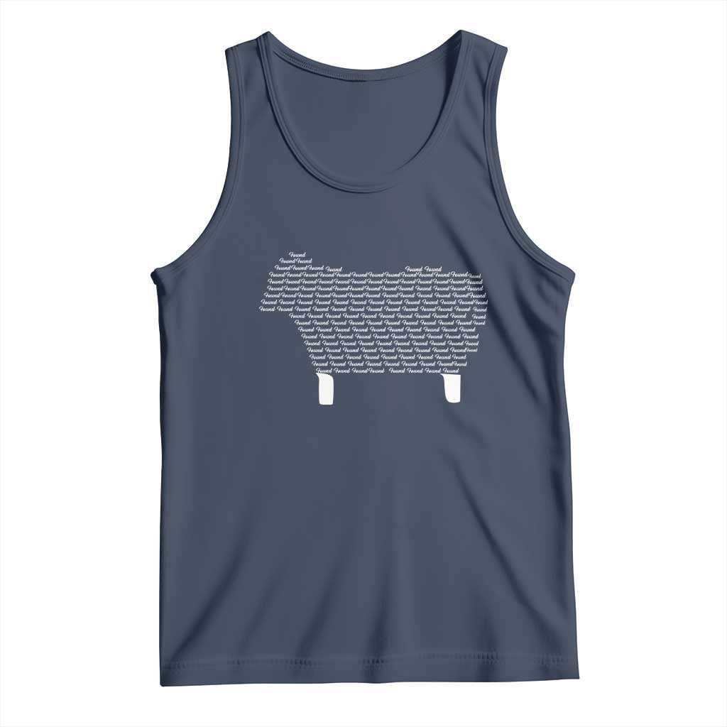 Found Minimalist Sheep Tank Top Christian Psalm 23 Lamb