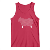 Found Minimalist Sheep Tank Top Christian Psalm 23 Lamb