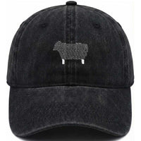 Found Minimalist Sheep Washed Cotton Baseball Cap Christian Psalm 23 Lamb