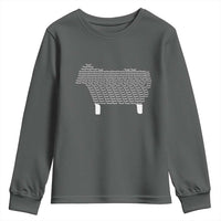 Found Minimalist Sheep Youth Sweatshirt Christian Psalm 23 Lamb