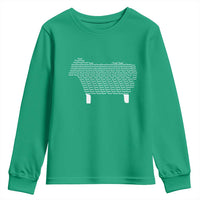 Found Minimalist Sheep Youth Sweatshirt Christian Psalm 23 Lamb