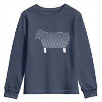 Found Minimalist Sheep Youth Sweatshirt Christian Psalm 23 Lamb