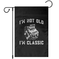I'm Not Old I'm Classic Garden Flag Flathead V8 Engine Silhouette