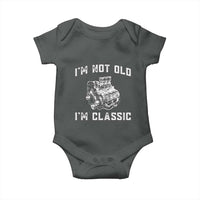 I'm Not Old I'm Classic Baby Onesie Flathead V8 Engine Silhouette