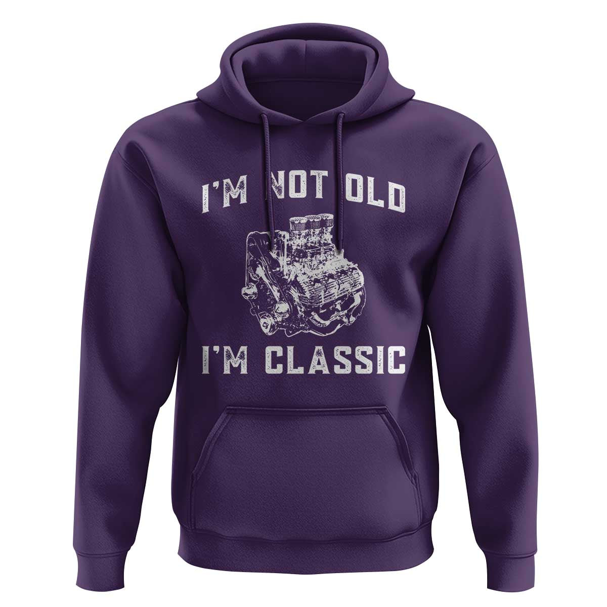 I'm Not Old I'm Classic Hoodie Flathead V8 Engine Silhouette