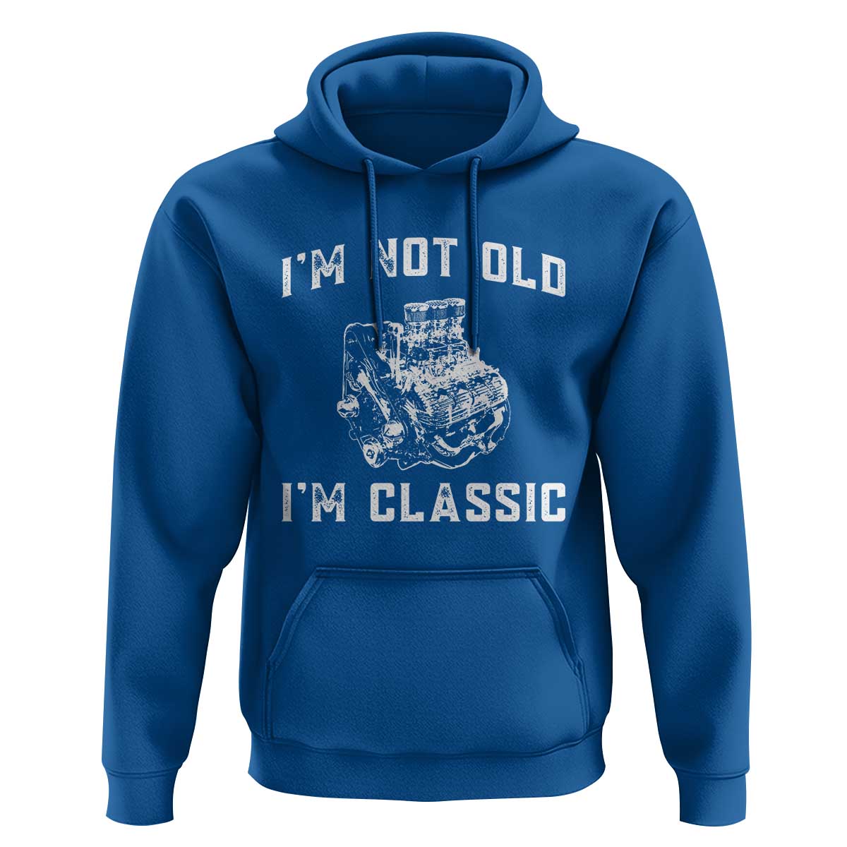 I'm Not Old I'm Classic Hoodie Flathead V8 Engine Silhouette