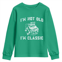 I'm Not Old I'm Classic Youth Sweatshirt Flathead V8 Engine Silhouette
