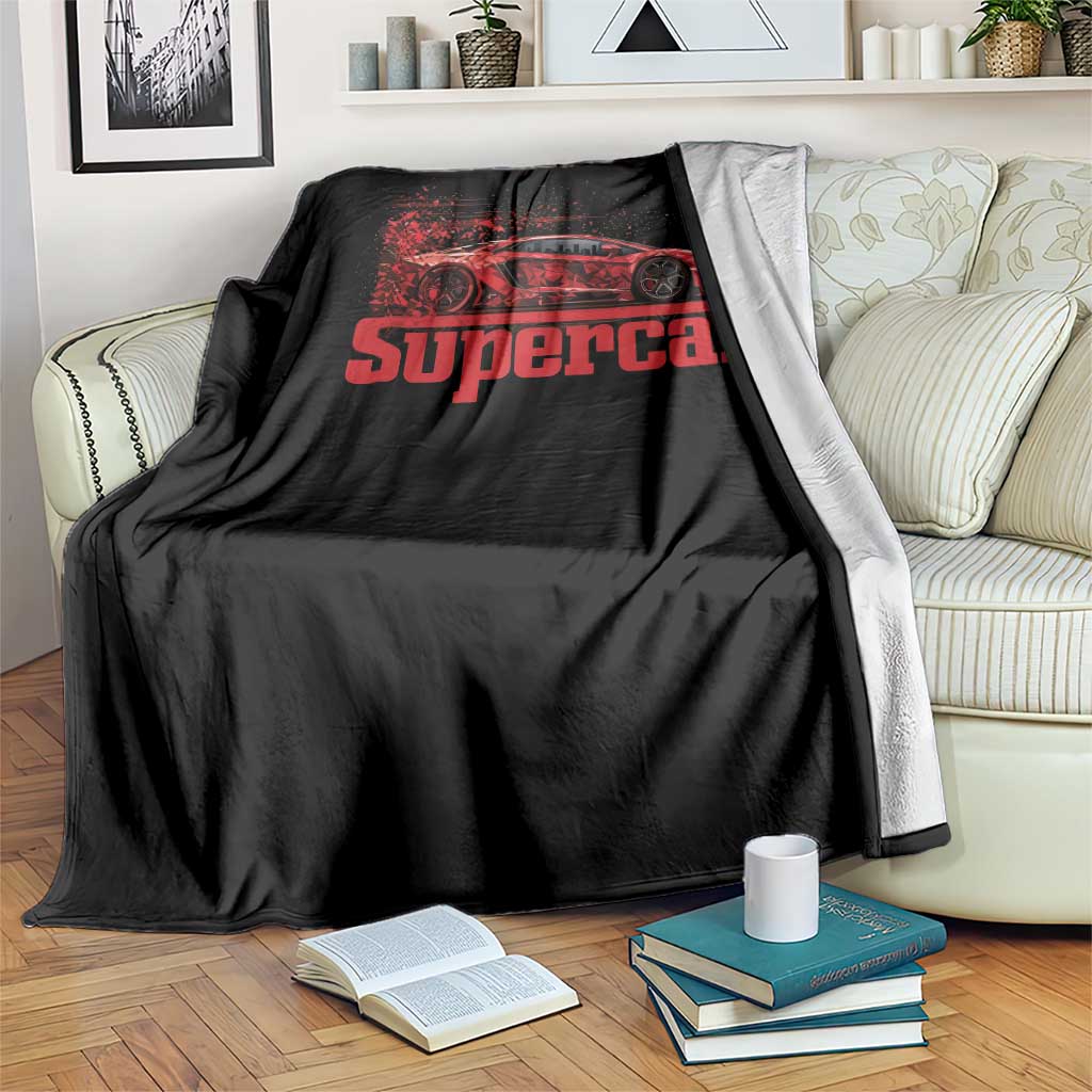 Supercar Exotic Italian Sports Car Graphic Throw Blanket