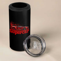 Supercar Exotic Italian Sports Car Graphic 4 in 1 Can Cooler Tumbler