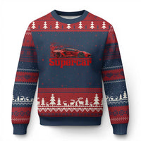 Supercar Exotic Italian Sports Car Graphic Ugly Christmas Sweater