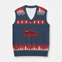 Supercar Exotic Italian Sports Car Graphic V-Neck Knit Sweater Vest
