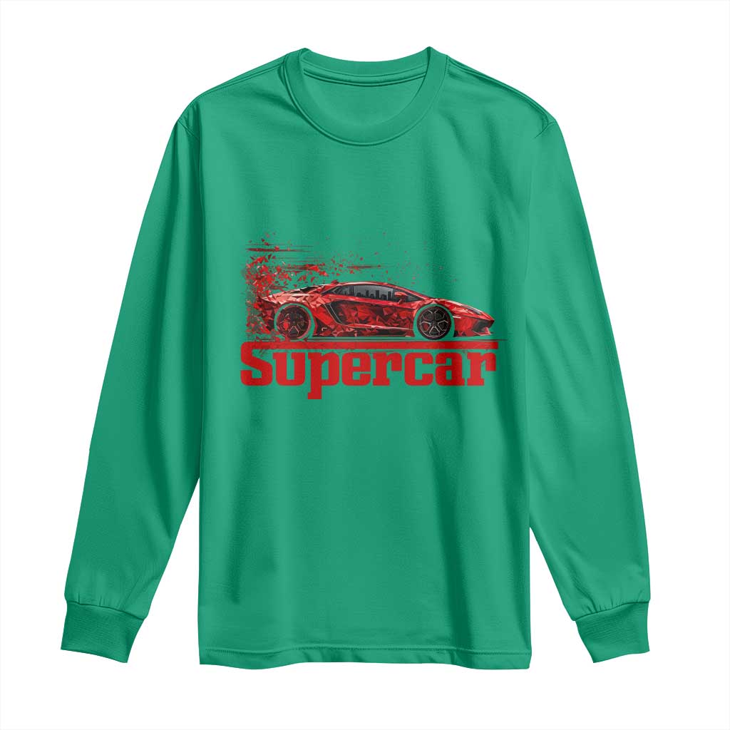 Supercar Exotic Italian Sports Car Graphic Long Sleeve Shirt