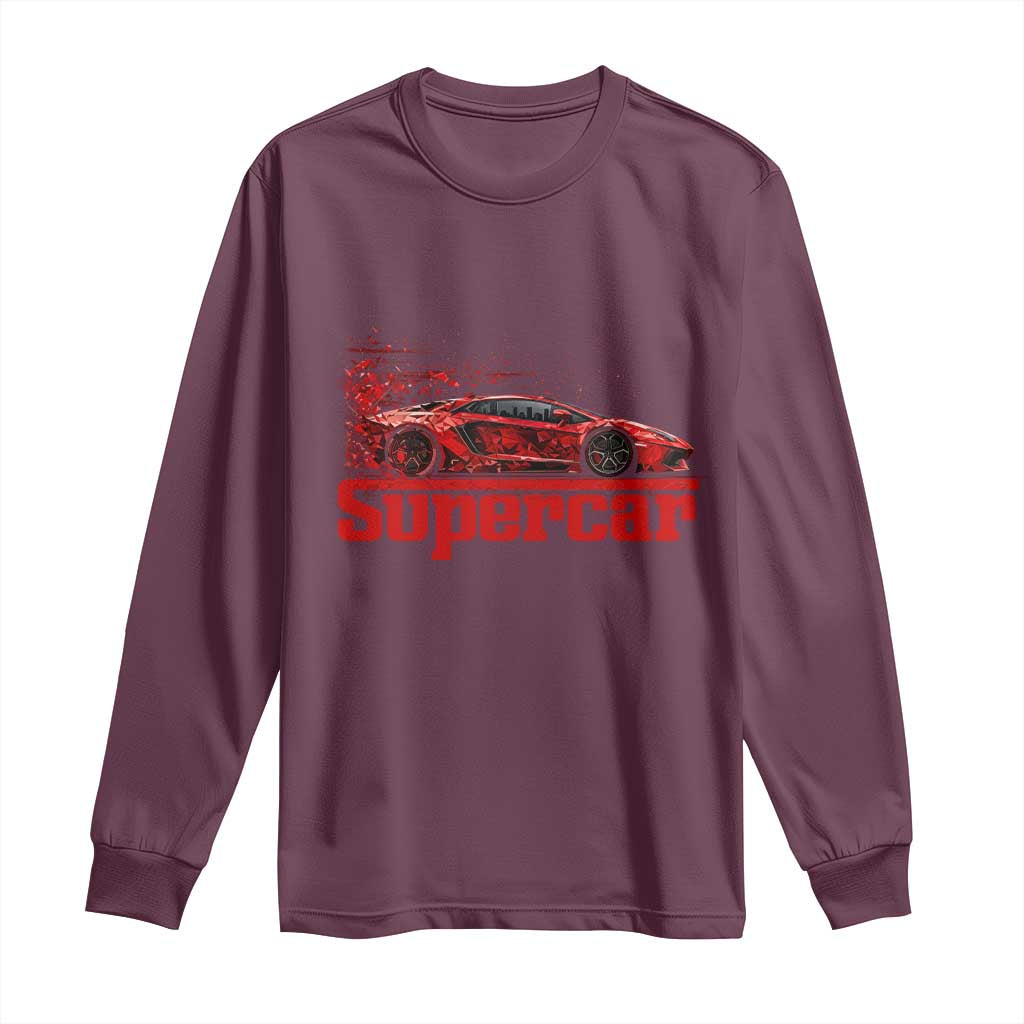 Supercar Exotic Italian Sports Car Graphic Long Sleeve Shirt