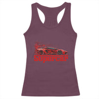 Supercar Exotic Italian Sports Car Graphic Racerback Tank Top